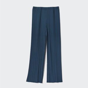 Uniqlo Blue Wide Leg  Pleated Pants